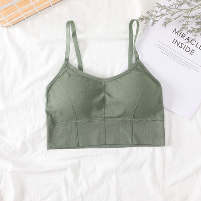 U Sexy Bralette fără spate Sutien activ pentru femei Sutien căptușit fără sudură Femei Lenjerie din bumbac Topuri lungi fără fir Sutien Sutien UMKA