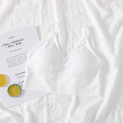 U Sexy Bralette fără spate Sutien activ pentru femei Sutien căptușit fără sudură Femei Lenjerie din bumbac Topuri lungi fără fir Sutien Sutien UMKA