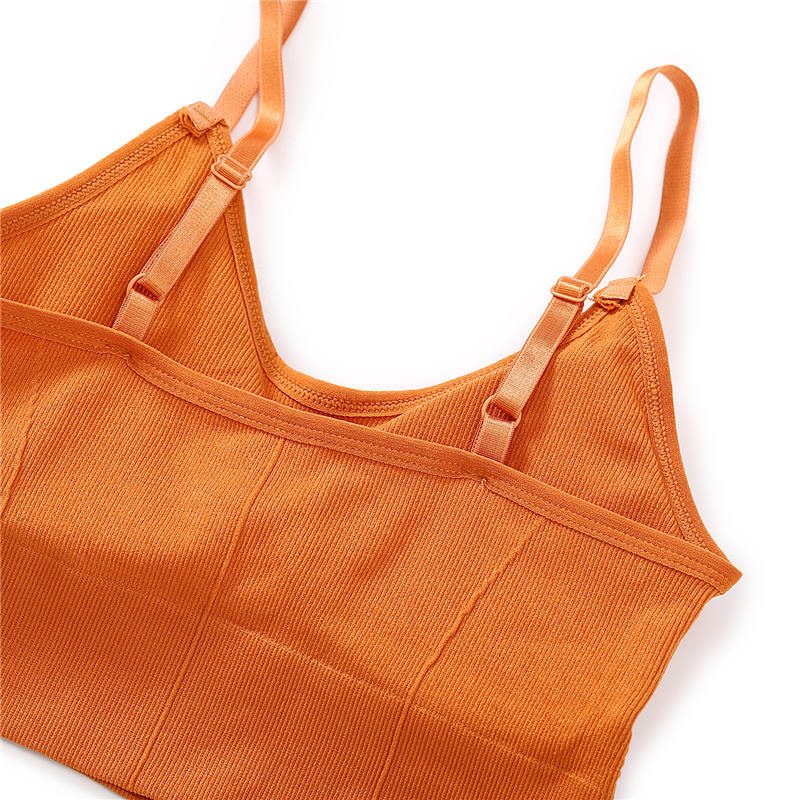 U Sexy Bralette fără spate Sutien activ pentru femei Sutien căptușit fără sudură Femei Lenjerie din bumbac Topuri lungi fără fir Sutien Sutien UMKA