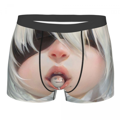 Mehed Yorha 2b Anime Nier Automata Bokserpüksid Aluspüksid Hingav aluspesu Robotid Anime Naine Meeste Naljakas Suures Suuruses Aluspüksid