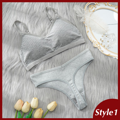 Komplet grudnjaka od 2 komada Ženski seksi grudnjak Seksi žensko donje rublje Basic Rastezljiva majica bez rukava Rebrasti topovi Modni grudnjak za djevojčice