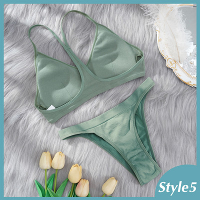 Komplet grudnjaka od 2 komada Ženski seksi grudnjak Seksi žensko donje rublje Basic Rastezljiva majica bez rukava Rebrasti topovi Modni grudnjak za djevojčice