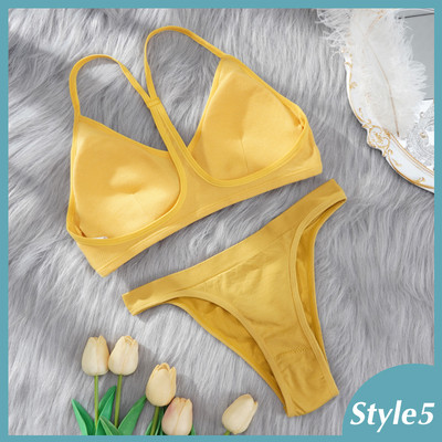 Komplet grudnjaka od 2 komada Ženski seksi grudnjak Seksi žensko donje rublje Basic Rastezljiva majica bez rukava Rebrasti topovi Modni grudnjak za djevojčice