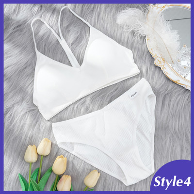 Komplet grudnjaka od 2 komada Ženski seksi grudnjak Seksi žensko donje rublje Basic Rastezljiva majica bez rukava Rebrasti topovi Modni grudnjak za djevojčice