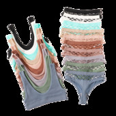 Naiste õmblusteta rinnahoidjakomplekt Seksikad stringid madala vöökohaga aluspüksid Traadita rinnahoidja Bralette pesu Fishnet Hollow G-String naiste aluspesu komplekt