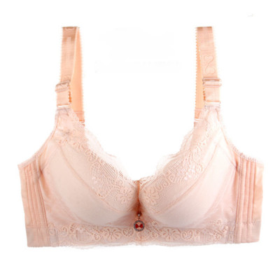 Sutien căptușit Push Up pentru femei Sutien de mărime mare din dantelă Adaugă sutien cu sârmă cu două cupe Sutien cu închidere în față Sutien de mărime mare pentru bust mare