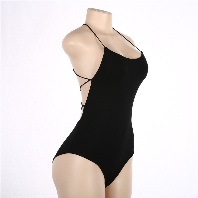 Σέξι κορμάκι V λαιμόκοψη Stretchy Γυναικεία λουράκι με λουράκι Playsuits Επίδεσμος εξώπλατο καλοκαίρι 2019 Γυναικεία ολόσωμη φόρμα D190727