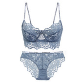 Sutien ultra subțire din dantelă sexy 2021, cu bretele imprimate cu litere, sutien și slip bandaj, set de lenjerie intimă pentru femei, lenjerie franceză