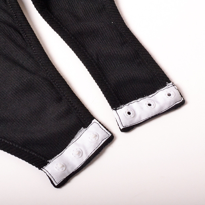 Cămașă body siameză pentru femei, ocazional, cu buton metalic, tricouri solide cu decolteu în V, cu mânecă lungă, din bumbac, triunghi, cu bandă, pentru femei