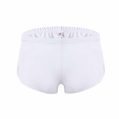 Lenjerie de corp pentru bărbați Boxer din mătase moale de gheață Chiloți sexy pentru bărbați cu picior despicat cu furculiță Chiloți pentru bărbați, respirabili, pantaloni scurți pentru somn acasă