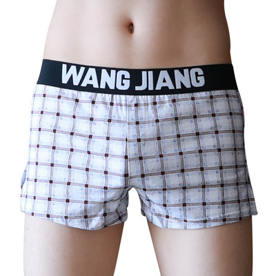 Nouă moda pentru bărbați, pantaloni cu săgeți, boxer, chiloți clasici în carouri pentru bărbați, chiloți largi, respirabili, îmbrăcăminte pentru acasă