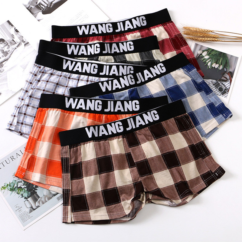 Nouă moda pentru bărbați, pantaloni cu săgeți, boxer, chiloți clasici în carouri pentru bărbați, chiloți largi, respirabili, îmbrăcăminte pentru acasă