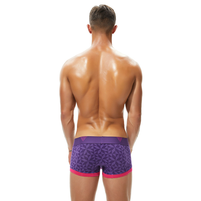 Boxer pentru bărbați sexy de modă, din bumbac, respirabil, lenjerie de corp elastică pentru bărbați, pantaloni scurți, husă umflată, chiloți pentru bărbați moale, diamant