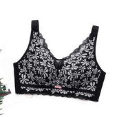 Sutien Dimensiune 44/100 Pentru Femei Dantela Lenjerie Albă Florală Închidere Push Up Spate Toamnă Și Iarnă Sutien reglabil confortabil