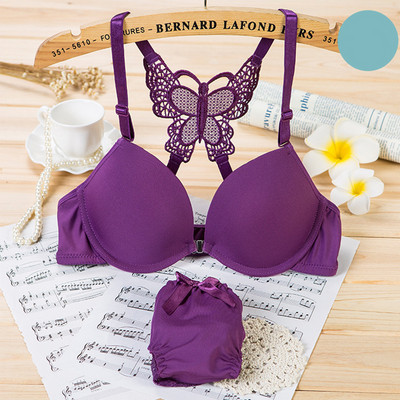 ATHVOTAR Zatvoreni komplet donjeg rublja od čipke s prednje strane/2 KOM Ženski grudnjak Leptir bežični podstavljeni grudnjak odijelo za donje gaće 2022.