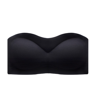 Καλοκαιρινό Νέο Negative Ion Strapless Σέξι εσώρουχα χωρίς ραφή με λεπτή διατομή Gather Top Support Αντιολισθητικό Γυναικείο σουτιέν Καθαρό χρώμα