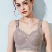 Sanderala σέξι γυναικεία δαντέλα σουτιέν Κέντημα Bralette Plus Size Ασύρματο Άνετο Γυναικείο Καθημερινό Φιόγκο Εσώρουχα με επένδυση