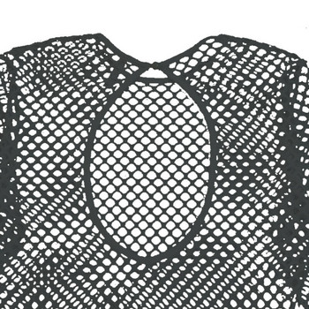 Секси дамско мрежесто прозрачно тънко боди Едноцветно издълбано боди без гръб с дълъг ръкав Горнища Дамски летни модни дрехи