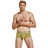 Lenjerie boxer pentru bărbați Lenjerie de corp din bumbac, solidă, husă convexă Sergin, respirabilă