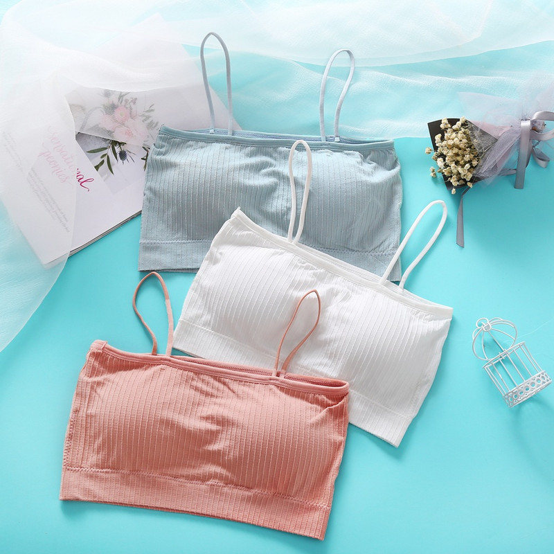 Sutien din bumbac pentru femei Sutien cu top pentru femei Lenjerie intimă cu bretele pentru femei