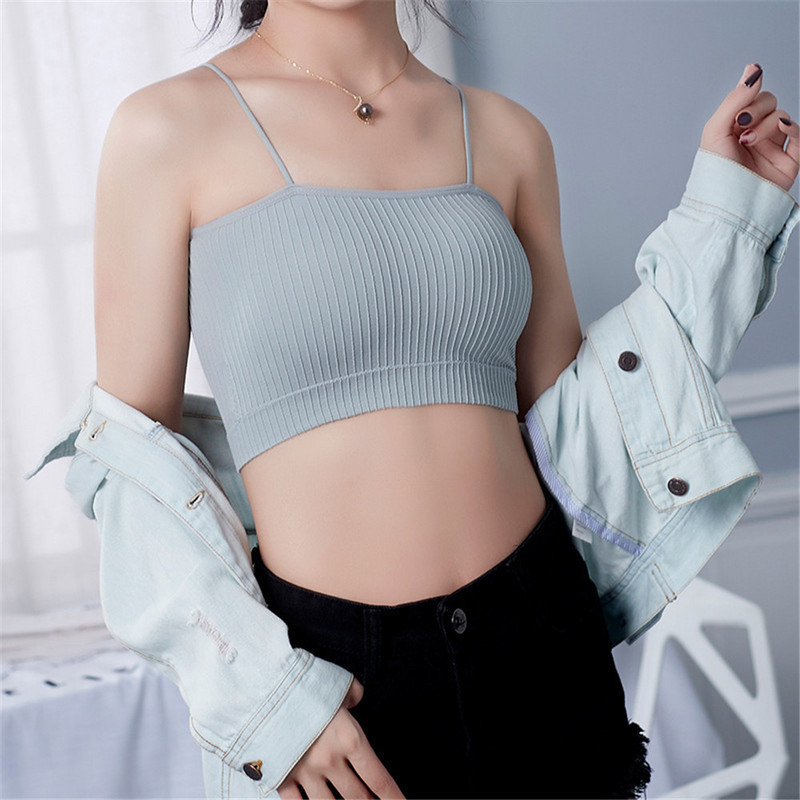 Sutien din bumbac pentru femei Sutien cu top pentru femei Lenjerie intimă cu bretele pentru femei