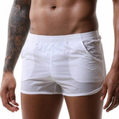 Muške široke bokserice donje rublje muške gaćice muške udobne tkane bokserice prozračne vrećaste ležerne kućne odjeće muške donje gaće za spavanje