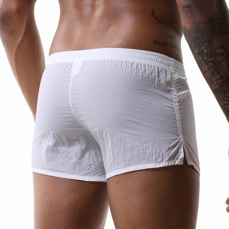 Lenjerie de corp boxer largi pentru bărbați Chiloți pentru bărbați Boxershorts țesuți confortabili, respirabili, lenjerie de casă ocazională Chiloți de dormit pentru bărbați