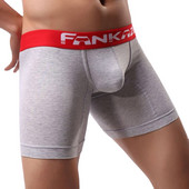 Muške duge bokserice Donje rublje Muške gaćice s dugim nogavicama Seksi torbica za penis niskog struka Muške prozračne pamučne gaće za spavanje za kućni boravak