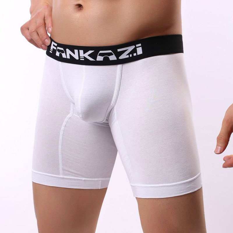 Muške duge bokserice Donje rublje Muške gaćice s dugim nogavicama Seksi torbica za penis niskog struka Muške prozračne pamučne gaće za spavanje za kućni boravak