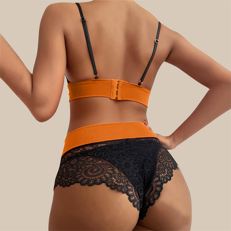 Seksīga mežģīņu apakšveļa sievietēm Push Up Krūšturis Topi Biksītes Apakšveļa Brikste Komplekts Patchwork Bow Gumveļa Sieviešu Šorti Pidžamas Tērpi