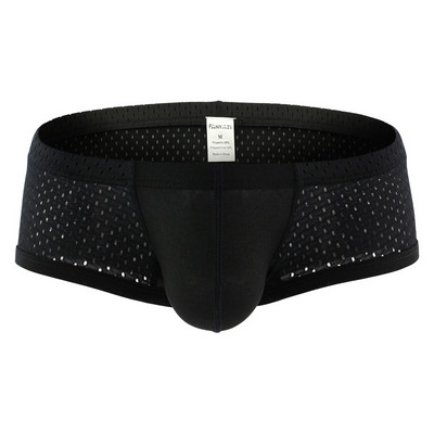 Ανδρικά εσώρουχα μπόξερ νάιλον εσώρουχα Ανδρικά εσώρουχα με δίχτυα συνονθύλευμα Σέξι U Convex Ανδρικά σορτς μπόξερ με χαμηλή μέση Calzoncillo Hombre