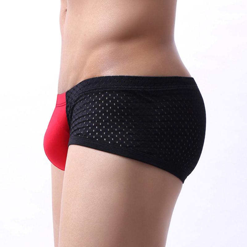 Ανδρικά εσώρουχα μπόξερ νάιλον εσώρουχα Ανδρικά εσώρουχα με δίχτυα συνονθύλευμα Σέξι U Convex Ανδρικά σορτς μπόξερ με χαμηλή μέση Calzoncillo Hombre