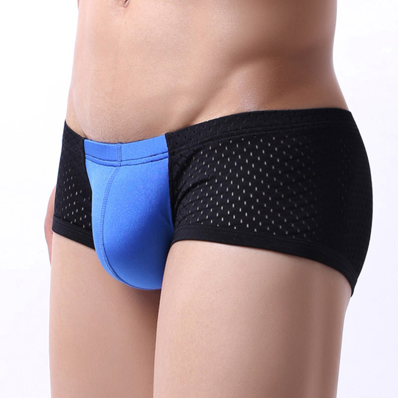 Ανδρικά εσώρουχα μπόξερ νάιλον εσώρουχα Ανδρικά εσώρουχα με δίχτυα συνονθύλευμα Σέξι U Convex Ανδρικά σορτς μπόξερ με χαμηλή μέση Calzoncillo Hombre
