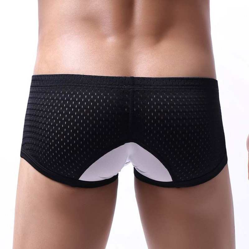 Ανδρικά εσώρουχα μπόξερ νάιλον εσώρουχα Ανδρικά εσώρουχα με δίχτυα συνονθύλευμα Σέξι U Convex Ανδρικά σορτς μπόξερ με χαμηλή μέση Calzoncillo Hombre