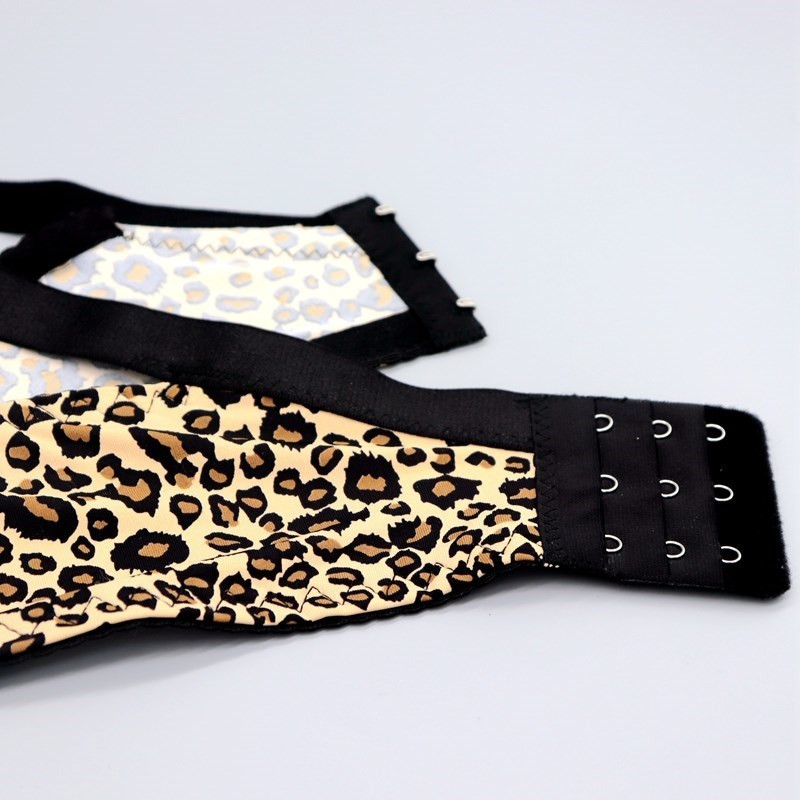 Beauwear Super Plus Size Femei Leopard Sutien Slip Set Cupa DEFG Set de lenjerie de corp din dantelă pentru femei Acoperire completă Set de lenjerie moale și subțire