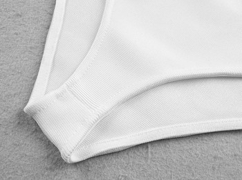 2018 дамски бански костюм Секси бански костюм с дълбок v-образен изрез Бански костюм без гръб Бял бански костюм дамско монокини бандажно боди