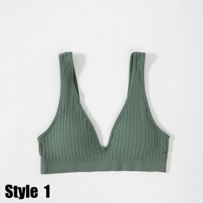 Qisin sieviešu bezšuvju sporta apgriešanas tops Sexy krūštura sieviešu topi ar caurulīti Deep V Sexy sieviešu apakšveļa Bralette bez piedurknēm Camis Bandeau