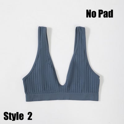 Qisin sieviešu bezšuvju sporta apgriešanas tops Sexy krūštura sieviešu topi ar caurulīti Deep V Sexy sieviešu apakšveļa Bralette bez piedurknēm Camis Bandeau