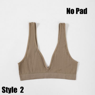 Qisin sieviešu bezšuvju sporta apgriešanas tops Sexy krūštura sieviešu topi ar caurulīti Deep V Sexy sieviešu apakšveļa Bralette bez piedurknēm Camis Bandeau