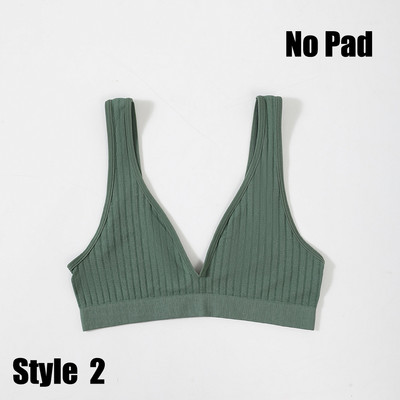 Qisin sieviešu bezšuvju sporta apgriešanas tops Sexy krūštura sieviešu topi ar caurulīti Deep V Sexy sieviešu apakšveļa Bralette bez piedurknēm Camis Bandeau