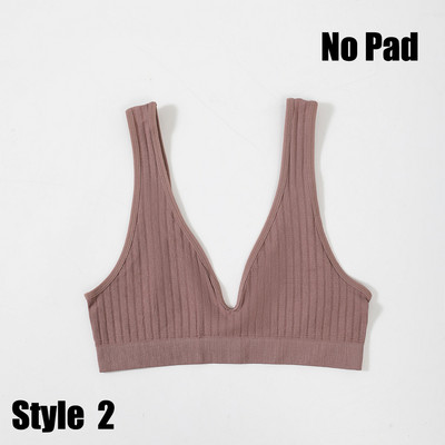 Qisin sieviešu bezšuvju sporta apgriešanas tops Sexy krūštura sieviešu topi ar caurulīti Deep V Sexy sieviešu apakšveļa Bralette bez piedurknēm Camis Bandeau