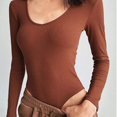 Body cu gât în formă de U pentru damă, cu nasturi, cu nasturi, alb, cu mâneci lungi, elastic, subțire, cu fundul, tricou pentru dansatori de balet