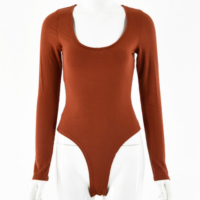 Body cu gât în formă de U pentru damă, cu nasturi, cu nasturi, alb, cu mâneci lungi, elastic, subțire, cu fundul, tricou pentru dansatori de balet