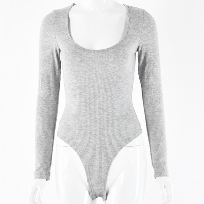 Body cu gât în formă de U pentru damă, cu nasturi, cu nasturi, alb, cu mâneci lungi, elastic, subțire, cu fundul, tricou pentru dansatori de balet