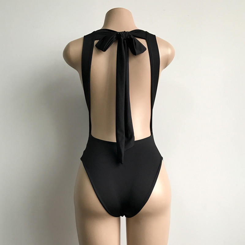 Body sexy cu decolteu în V Moda feminină Tancuri fără mâneci Bandaj fără spate Lady Skinny Elegant Body Salopetă pentru femei D190732