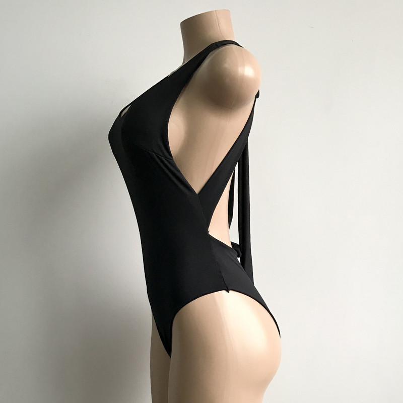 Body sexy cu decolteu în V Moda feminină Tancuri fără mâneci Bandaj fără spate Lady Skinny Elegant Body Salopetă pentru femei D190732