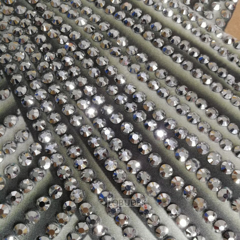 Body elastic cu strasuri argintii, club de noapte sexy pentru femei, cântăreață DJ, costum de dans, dansator de bar, performanță, îmbrăcăminte pentru scenă, salopetă subțire