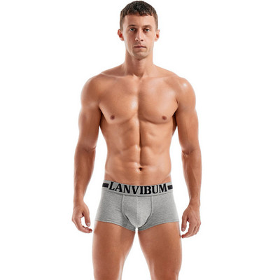 Hot Sale Boxer Férfi Márka Pamut Bugyi Fehérnemű U Konvex Task Férfi Alsónadrág Boxer