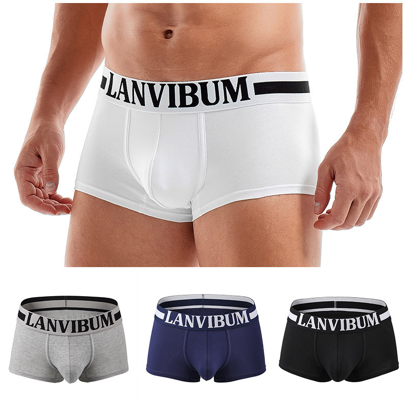 Hot Sale Boxer Férfi Márka Pamut Bugyi Fehérnemű U Konvex Task Férfi Alsónadrág Boxer