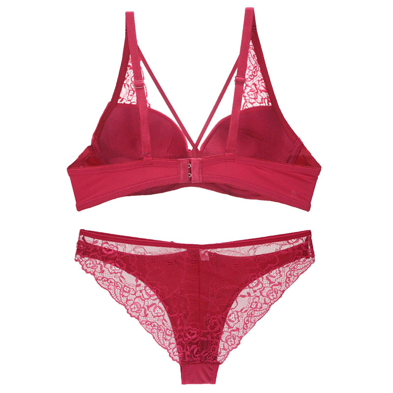 YBFDO Γυναικεία Σετ σουτιέν Σετ Σέξι Δαντέλα Push Up Σουτιέν Εσώρουχα Στριγκάκια Εσώρουχα Plus Size ABCDE Γυναικεία Σετ εσώρουχα σουτιέν